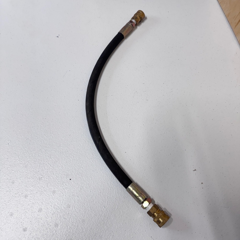 Pressure Washer Hose 22in Black 4000 PSI Extension Brass Dual Ends